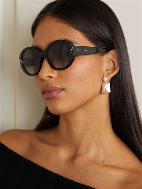 celine eyewear oversized round acetate sunglasses|celine sunglasses price.